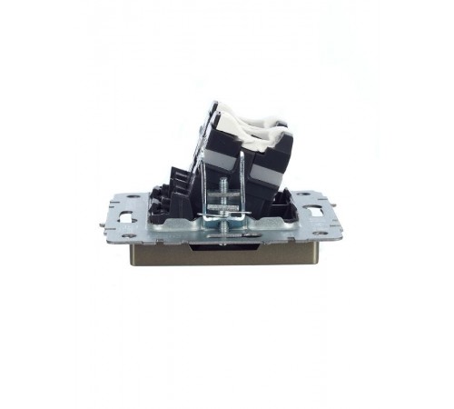 BRITE Розетка компьютерная 2-ая RJ45 кат.5E РК10-2-БрШ шампань  BR-K20-1-K37  IEK