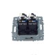 BRITE Розетка компьютерная 2-ая RJ45 кат.5E РК10-2-БрШ шампань  BR-K20-1-K37  IEK