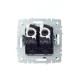BRITE Розетка компьютерная 2-ая RJ45 кат.5E РК10-2-БрШ шампань  BR-K20-1-K37  IEK