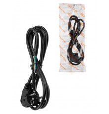 Шнур сетевой с вилкой ПВС-ВП 3x0,75мм 1,5м с/з черный  SQ1305-0085  TDM