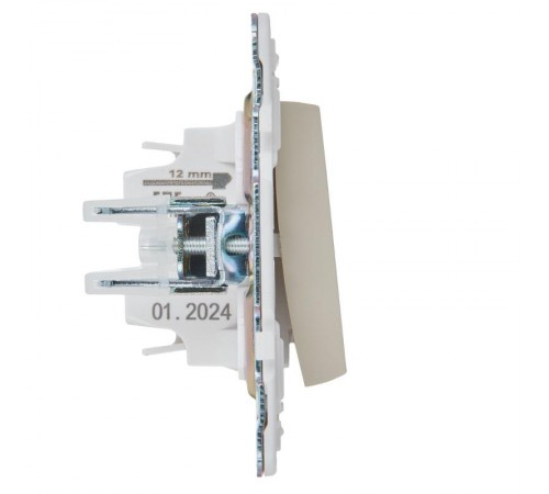 SKANDY Выключатель 1-клавишный 10А SK-V01B бежевый  SK-V10-0-10-K10  IEK