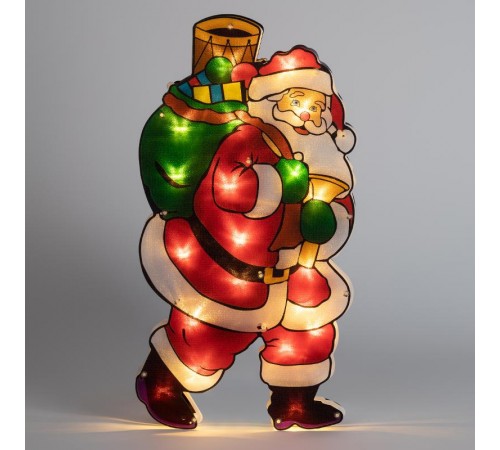 Светодиодная новогодняя фигура Дед Мороз 2 ENGDS-16, 24*45см, 20 LED, 3*AAA, IP20  Б0056007  ЭРА