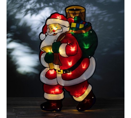 Светодиодная новогодняя фигура Дед Мороз 2 ENGDS-16, 24*45см, 20 LED, 3*AAA, IP20  Б0056007  ЭРА