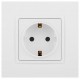 Розетка Elegance 14-2101-01М с заземлением, 16А-250В, белый матовый  Б0065800  ЭРА