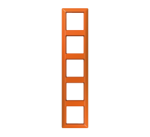 Рамка 5-кратная для вертикальной и горизонтальной установки; термопласт, оранжевая  AS585BFO  Jung