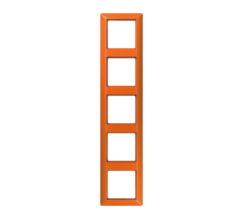 Рамка 5-кратная для вертикальной и горизонтальной установки; термопласт, оранжевая  AS585BFO  Jung