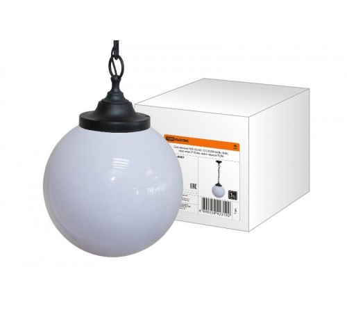 Светильник НСБ 02-60-251 УХЛ4 60 Вт, IP40, шар опал 250 мм, цепь черная  SQ0313-0007  TDM