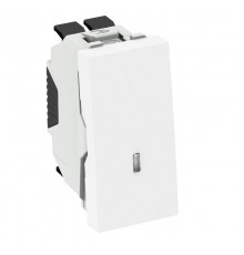 Переключатель одноклавишный с контрольной подсветкой 10A 250В 0,5 модуля, 45х22,5мм белый  6120926  OBO Bettermann