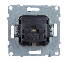SUNO Силовая розетка 2К+З 16А 250В.Винтовые зажимы. Цвет "Алюминий"  721325  Legrand