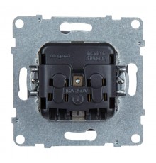 SUNO Силовая розетка 2К+З 16А 250В.Винтовые зажимы. Цвет "Алюминий"  721325  Legrand