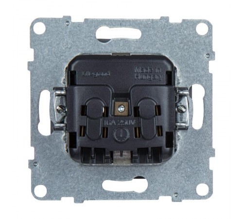 SUNO Силовая розетка 2К+З 16А 250В.Винтовые зажимы. Цвет "Алюминий"  721325  Legrand