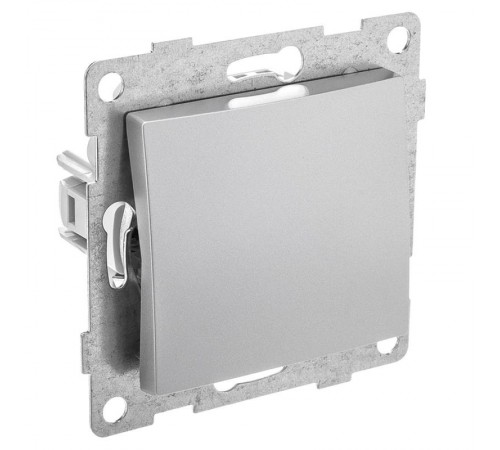 Bravo Выключатель 1кл., СУ , 10А, 250В, серебро  С10В1-004  GUSI Electric