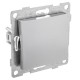 Bravo Выключатель 1кл., СУ , 10А, 250В, серебро  С10В1-004  GUSI Electric