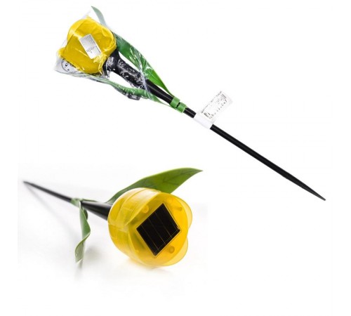 Cветильник садовый декоративный на солнечной батарее "Желтый тюльпан" USL-C-452/PT305 YELLOW TULIP 4000К, 1*LR акк. в/к. IP44  UL-00004277  Uniel