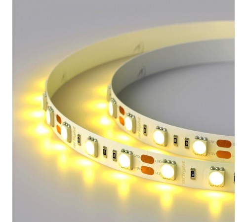 Лента светодиодная RT-B60-10mm 12V Yellow (14.4 W/m, IP20, 5060, 5m) (arlight, Открытый)  012342(2)  Arlight