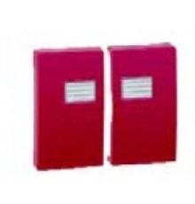 Simon 44 Aqua Клавиша (2 шт) декоративная сменная для выключателя двухклавишного с подсветкой, S44 Aqua, красный  4400026-037  Simon