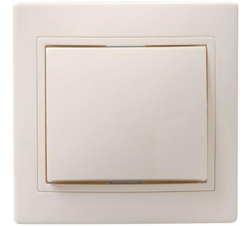 КВАРТА Кремовый Выключатель 1-клавишный 10А ВС10-1-0-ККм  EVK10-K33-10-DM  GENERICA