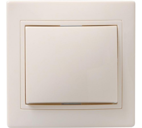КВАРТА Кремовый Выключатель 1-клавишный кнопочный 10А ВСк10-1-0-ККм  EVK13-K33-10-DM  GENERICA