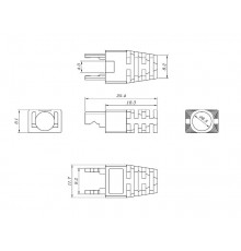 BOOT-VA-TR-10 Изолирующий колпачок для разъемов PLEZ UA, язычок Arch (10 шт.)  446096  Hyperline