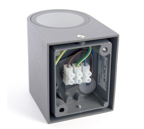 Светильник архитектурный настенный DH014 230V без лампы GU10, 81*92*92 серый  11867  FERON