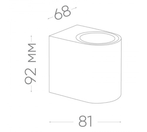 Светильник архитектурный настенный DH014 230V без лампы GU10, 81*92*92 серый  11867  FERON