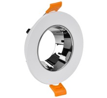 Светильник точечный  4106 встр. поворотн. GU10 белый/хром пласт.  LT-UVB0-4106-GU10-1-K23  IEK