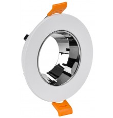 Светильник точечный  4106 встр. поворотн. GU10 белый/хром пласт.  LT-UVB0-4106-GU10-1-K23  IEK