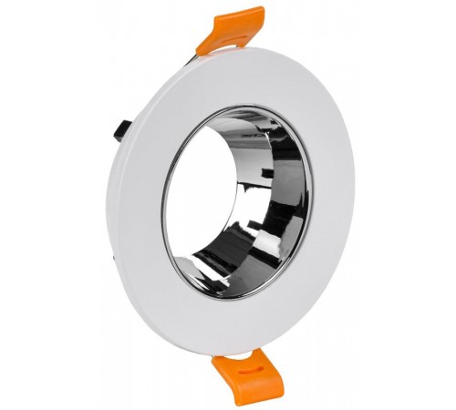 Светильник точечный  4106 встр. поворотн. GU10 белый/хром пласт.  LT-UVB0-4106-GU10-1-K23  IEK