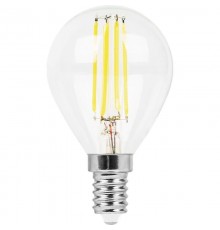 Лампа светодиодная LB-511 (11W) 230V E14 4000K филамент G45 прозрачная  38014  FERON
