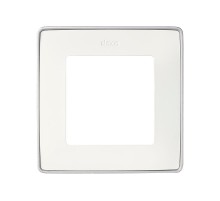 Simon 82 Рамка декоративная, 1 пост, Select, S82 Detail, белый-алюминий  8201610-243  Simon