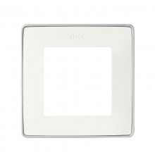 Simon 82 Рамка декоративная, 1 пост, Select, S82 Detail, белый-алюминий  8201610-243  Simon