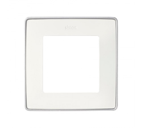 Simon 82 Рамка декоративная, 1 пост, Select, S82 Detail, белый-алюминий  8201610-243  Simon