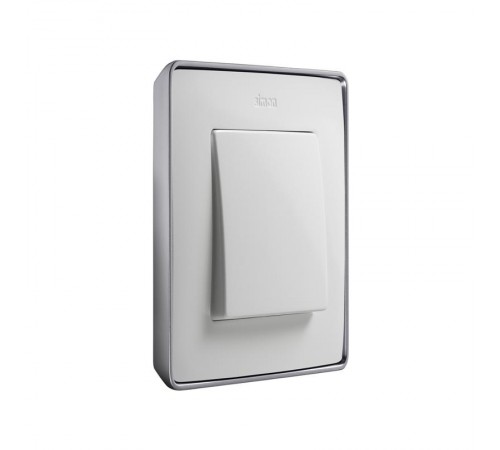 Simon 82 Рамка декоративная, 4 поста, Select, S82 Detail, белый-алюминий  8201640-243  Simon