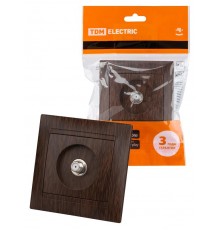 Розетка SAT (F-разъем) 0-2400МГц венге "Лама"  SQ1815-0421  TDM