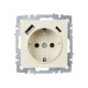 BRITE Розетка с заземлением со шторками 16А с USB A+C 18Вт РЮш11-1-БрКр бежевый  BR-R14-16-U22-018-K10  IEK