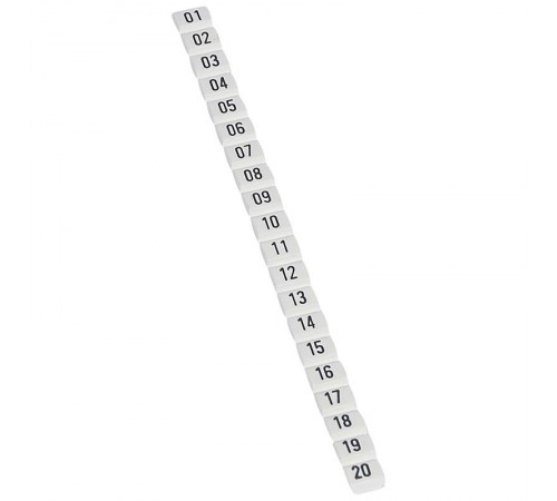 Маркер CAB 3 - для клемм и кабелей 0,5-1,5мм - чёрные цифры на белом фоне - цифры 21-40  038151  Legrand