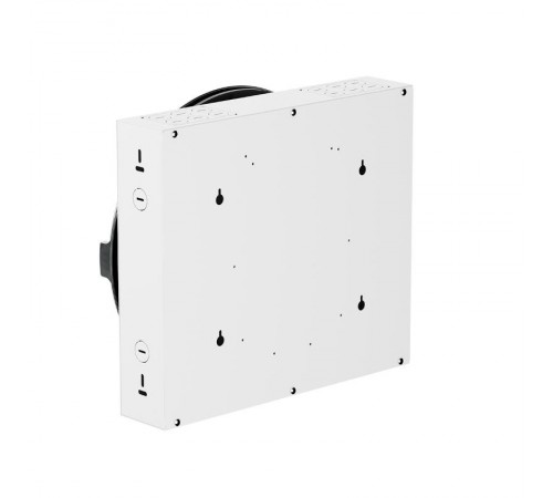 Корпус ArtShell Round встраиваемый силовой круглый 16 модулей, чёрная дверь из закаленного стекла  artshell-r-16p-cb EKF