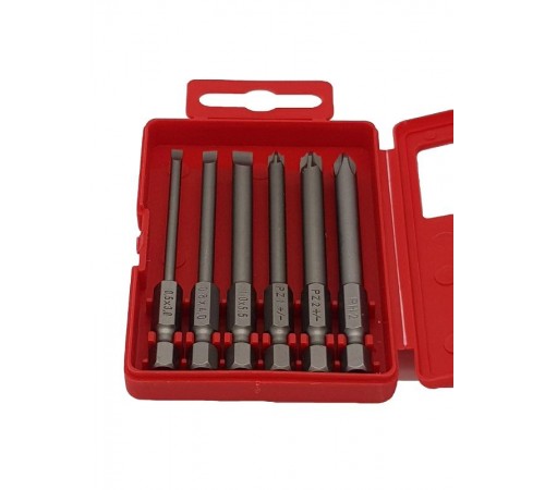 Набор бит SL/Z (+/-) Industrial 73 мм в кейсе, 6 шт  03192716  Felo