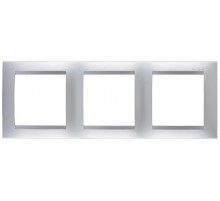 Simon 15 Алюминий Рамка универсальная, 3 поста  1500630-033  Simon