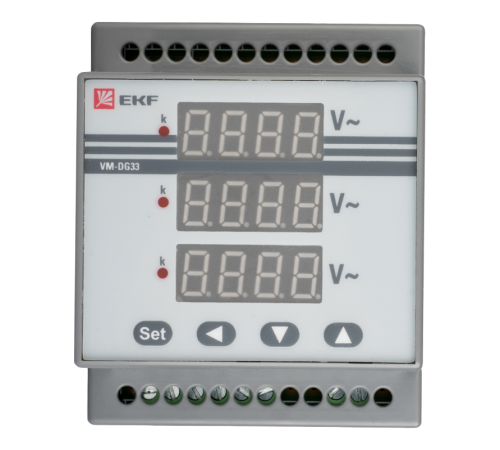 Амперметр AM-DG33 цифровой на DIN трехфазный  ad-g33  EKF