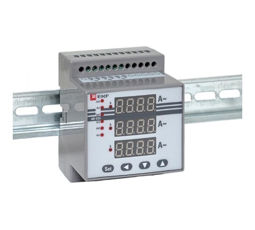 Амперметр AM-DG33 цифровой на DIN трехфазный  ad-g33  EKF