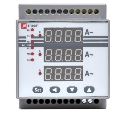 Амперметр AM-DG33 цифровой на DIN трехфазный  ad-g33  EKF