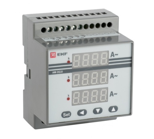 Амперметр AM-DG33 цифровой на DIN трехфазный  ad-g33  EKF