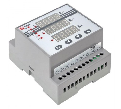 Амперметр AM-DG33 цифровой на DIN трехфазный  ad-g33  EKF