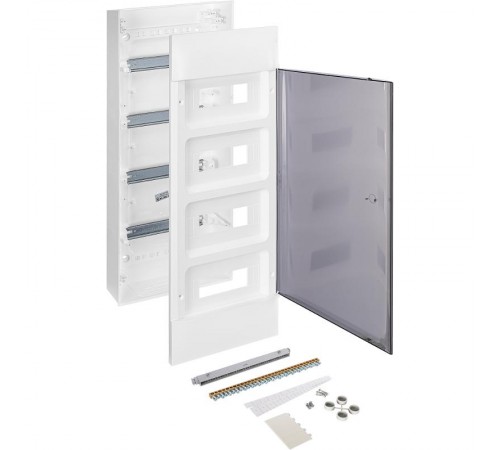 Practibox S Пластиковый щиток Навесной 4X12 Дымчатая дверь  135614  Legrand