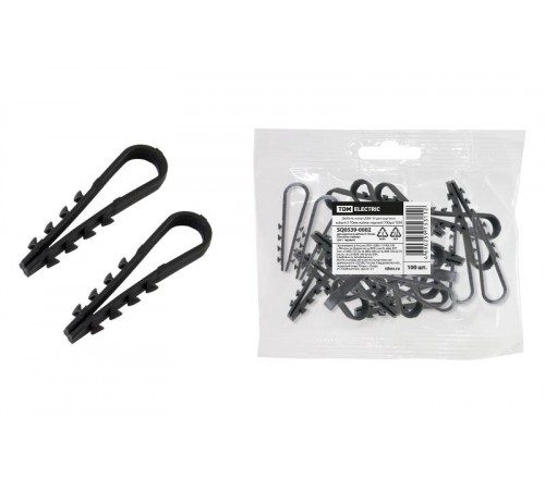 Дюбель-хомут ДХК-10 для круглого кабеля 5-10мм нейлон черный (100шт)   SQ0539-0002  TDM