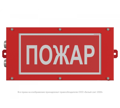 Указатель аварийный светодиодный BS-CANRON-71-S1-INEXI2 11,4Вт 1ч постоянный накладной IP65  a15569  Белый свет