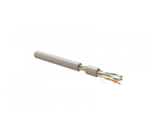 Hyperline UUTP4R-C6-S23-IN-LSLTX-GY-305 (305 м) Кабель витая пара, U/­UTP, кат 6, 4 пары (23 AWG), одножильный (solid), с разделителем, нг(А)-LSLTx, в