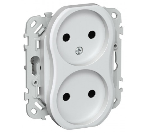 FLITE Розетка 2-ая без заземления без шторок 10А РС02-0-ФлЖ жемчуг  FI-R20-10-K36  IEK