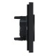 FORTE&PIANO Розетка 2-я без заземления, со шторками безвинтовое крепление 10А FP125 черный  FP-R23-10-1-K02  IEK